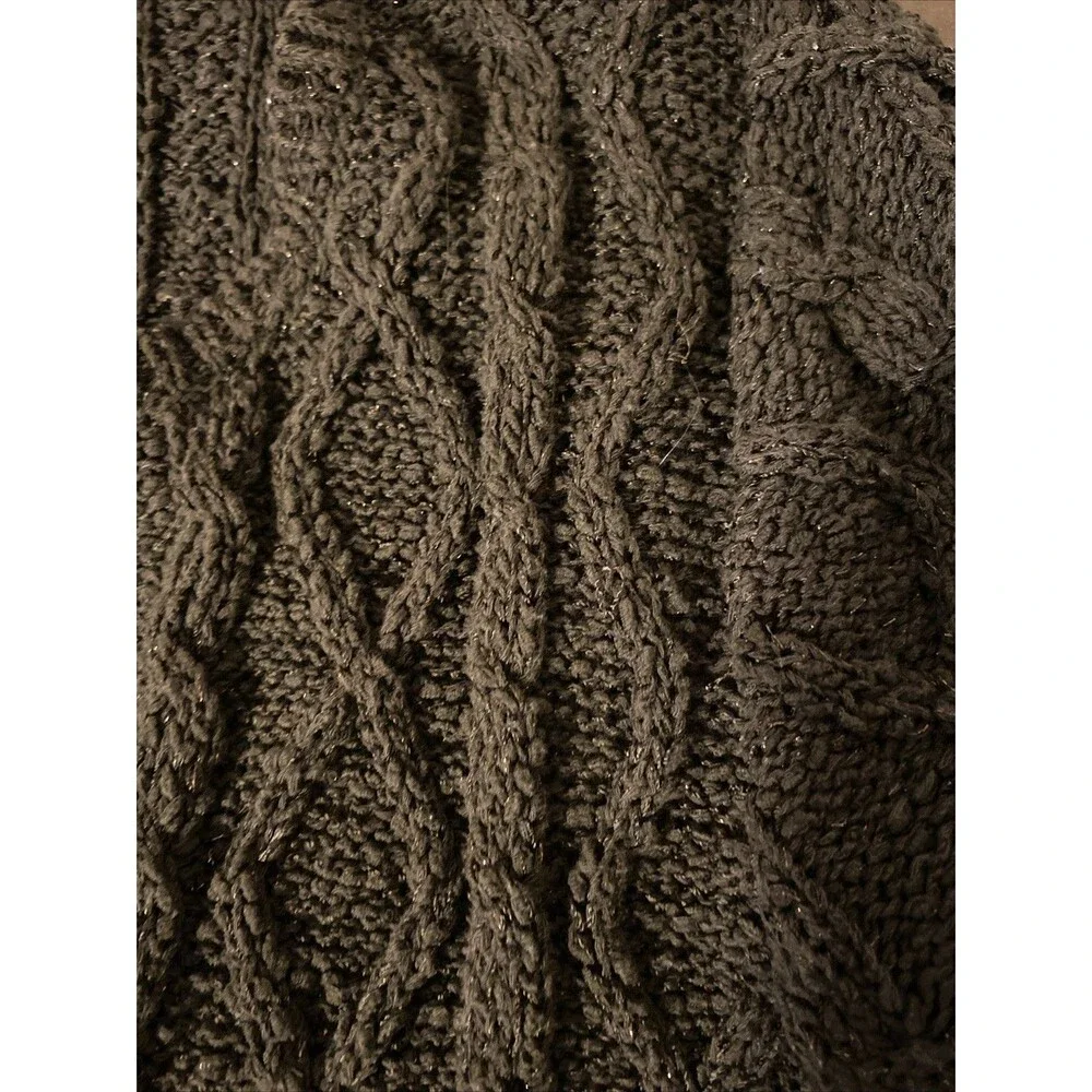 Womens Chico's Short sleeve Cardigan Brown size 2 As is - Picture 4 of 4